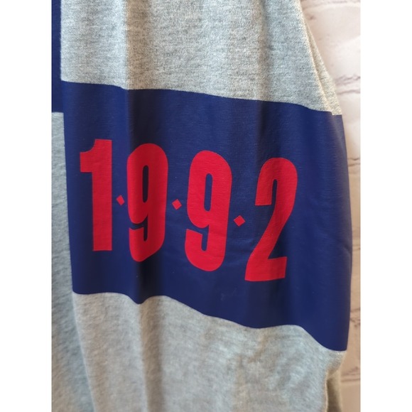 Air Jordan men's gray red blue stars long sleeve t-shirt 1992 sleeve - Picture 4 of 6
